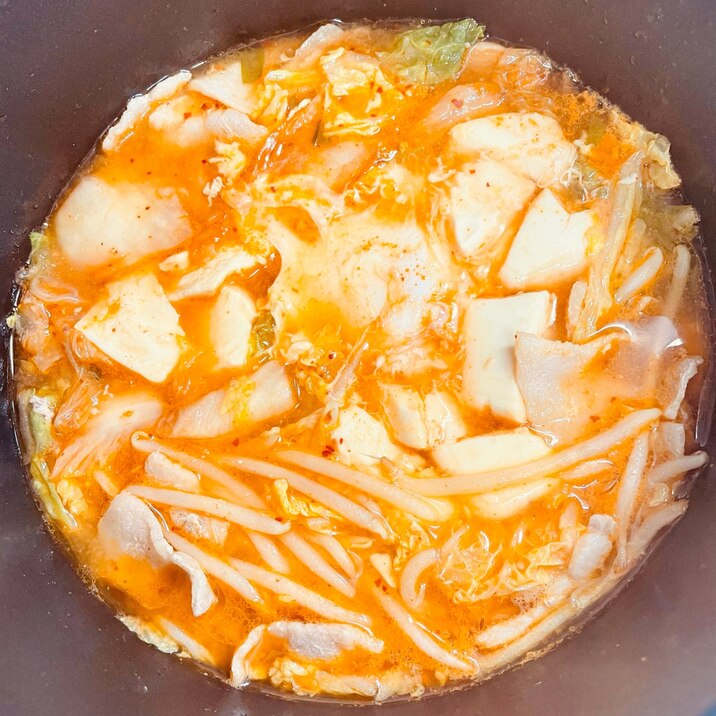 簡単!スンドゥブ★韓国風豆腐チゲスープ
